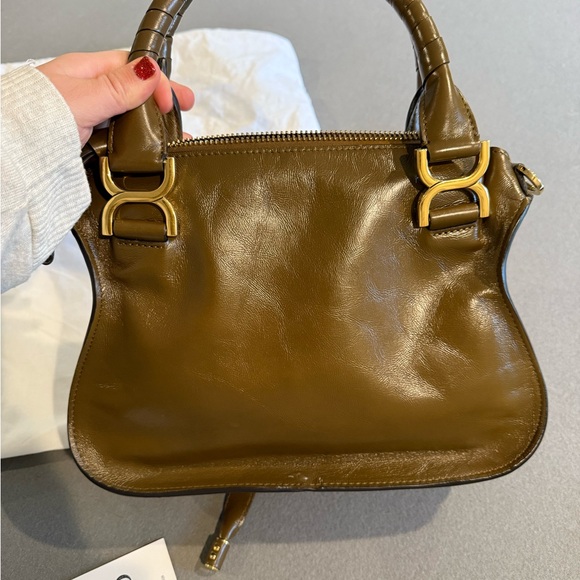 NWT Chloé Small Marcie Double Carry Bag in Dark Khaki - Picture 11 of 11